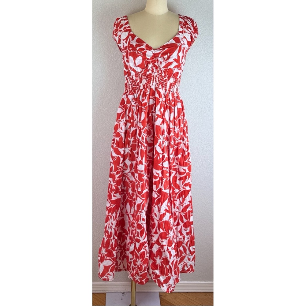 Meadow Rhodes Women’s Red/white Floral Maxi Dress Large - Picture 5 of 11